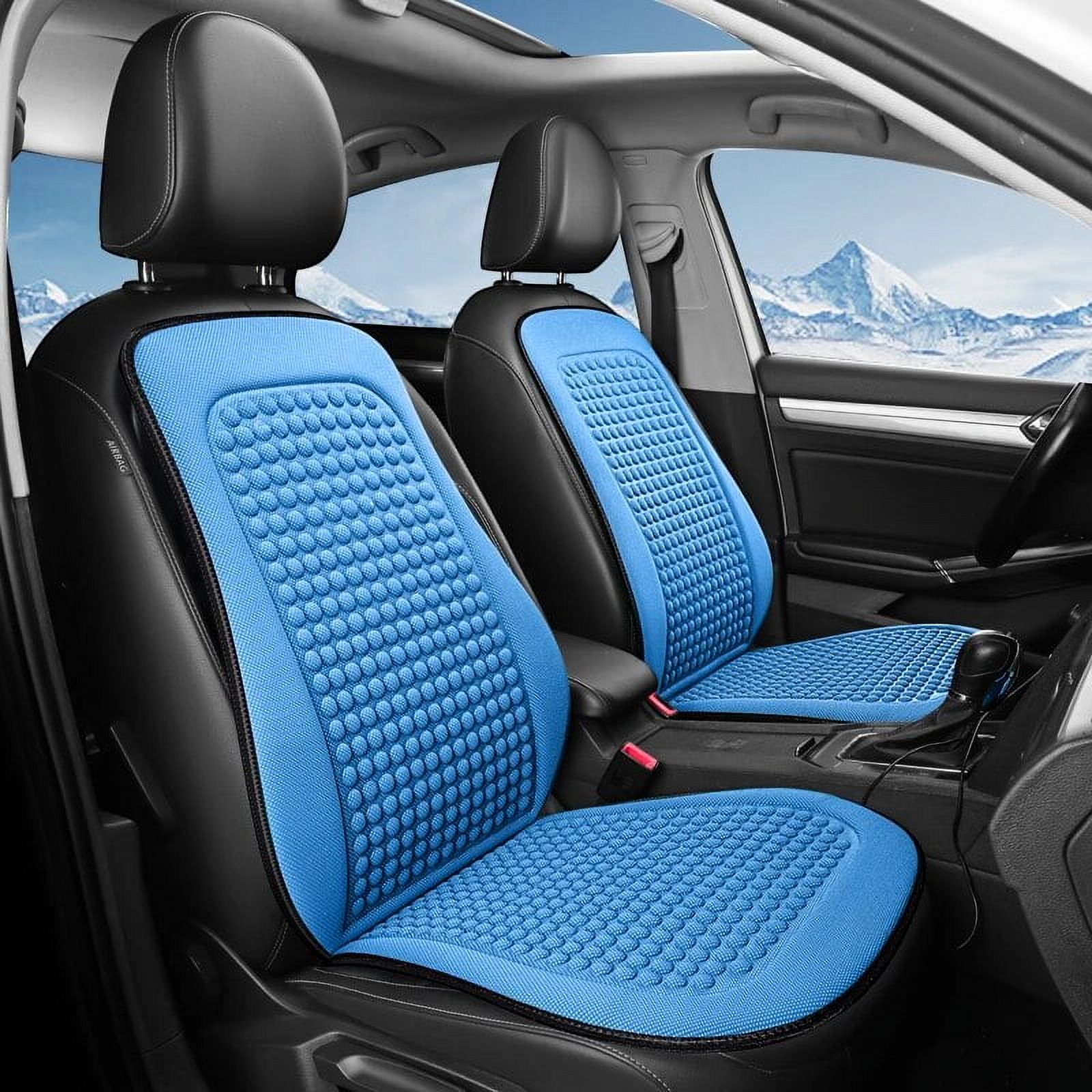 Car seat cushion, ventilation and breathability inside the car, single piece ice cooling cushion, special cushion for truck cars Blue single seater